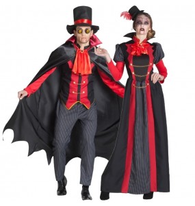 O casal Vampiros Vitorianos original e engraçado para se disfraçar com o seu parceiro