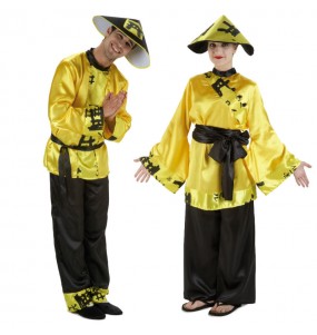 O casal Chineses Amarelos original e engraçado para se disfraçar com o seu parceiro