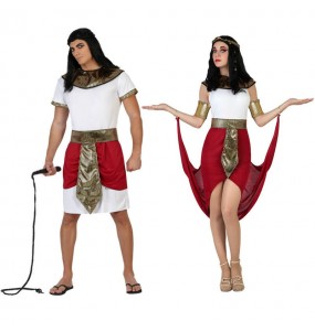 O casal Egípcios vermelhos original e engraçado para se disfraçar com o seu parceiro