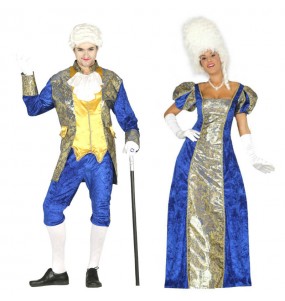 O casal Marquises época original e engraçado para se disfraçar com o seu parceiro