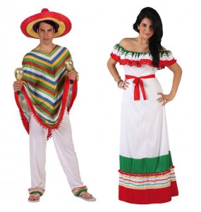 O casal mexicanos original e engraçado para se disfraçar com o seu parceiro