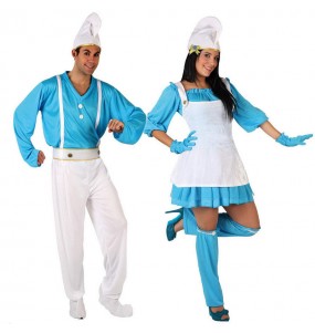 O casal duende floresta azul original e engraçado para se disfraçar com o seu parceiro
