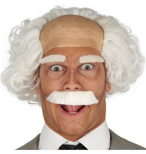 A Peruca Albert Einstein com bigode mais engraçada para festas de fantasia