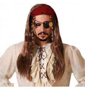 Peruca pirata Jack Sparrow