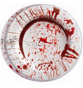 Pratos de Sangue 23cm para Halloween