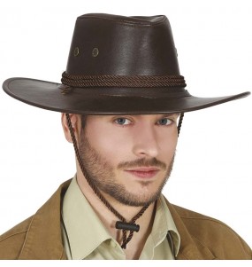Chapéu de cowboy efeito couro para completar o seu disfarce