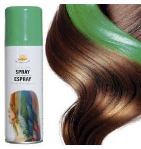 spray para cabelo verde
