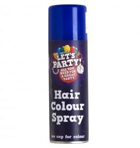 Spray de cabelo azul para completar o seu disfarce