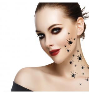 Tatuagens adesivas de aranhas para completar o seu disfarce assutador