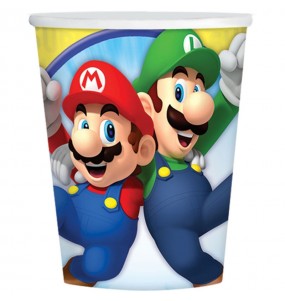 Copos Super Mario de festa