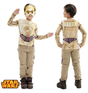 Disfarce Camisola C-3PO menino para deixar voar a sua imaginação