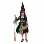 Disfarce Halloween Bruxa Verde meninas para uma festa Halloween 