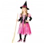 Disfarce Halloween Bruxa Rosa meninas para uma festa Halloween