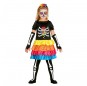 Disfarce Halloween Catrina Mexicana colorida meninas para uma festa Halloween