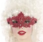 Máscara de Veneza vermelha para completar o seu disfarce