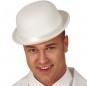 Chapéu de coco de feltro branco para completar o seu disfarce