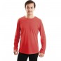 T-shirt vermelha adulto de manga comprida
