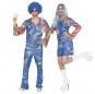 O casal Hippies Jeans original e engraçado para se disfraçar com o seu parceiro