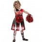 Disfarce de Cheerleader zombie com pompons para menina