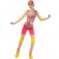 Disfarce de Barbie patinadora multicolorida para mulher