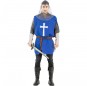 Fato medieval de guerreiro azul para homem para completar o seu disfarce