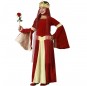 Fato de Dama medieval vermelha para menina