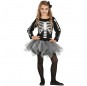 Disfarce Halloween Esqueleto tutu cinza meninas para uma festa Halloween