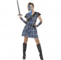 Fato de Guerreira Escocesa azul para mulher