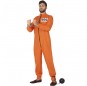 Disfarce de Prisioneiro com uniforme laranja para homem