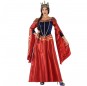 Disfarce original Rainha Medieval Vermelha mulher ao melhor preço