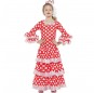 Fato de Flamenco vermelho com pontos brancos para menina