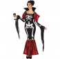 Fato de Vampiresa Esqueleto mulher para a noite de Halloween 