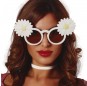 Os óculos mais engraçados brancos com margaridas para festas de fantasia