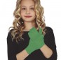 Luvas verdes escuras para crianças para completar o seu disfarce