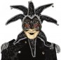 Máscara de Carnaval de Veneza Negra para completar o seu disfarce