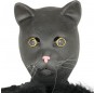 Máscara gato de látex para completar o seu fato Halloween e Carnaval