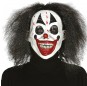 Máscara palhaço assassino com cabelo para completar o seu fato Halloween e Carnaval