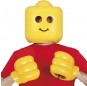 Máscara e mãos de Lego para completar o seu disfarce