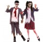 O casal estudantes zombies sangrentos original e engraçado para se disfraçar com o seu parceiro
