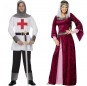 O casal Cruzados medievais original e engraçado para se disfraçar com o seu parceiro