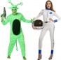 O casal Alien e Astronauta original e engraçado para se disfraçar com o seu parceiro