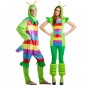 O casal vermes multicoloridos original e engraçado para se disfraçar com o seu parceiro