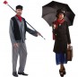 O casal Mary Poppins e Limpa-chaminés original e engraçado para se disfraçar com o seu parceiro