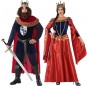 O casal Príncipes medievais vermelhos original e engraçado para se disfraçar com o seu parceiro