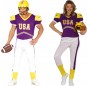 O casal Jogadores de rugby púrpuras original e engraçado para se disfraçar com o seu parceiro