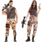 O casal soldado das forças especiais original e engraçado para se disfraçar com o seu parceiro