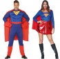 O casal Super-heróis Superman original e engraçado para se disfraçar com o seu parceiro