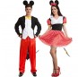 O casal ratos Mickey e Minnie Mouse original e engraçado para se disfraçar com o seu parceiro