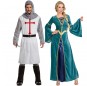O casal Reis medievais original e engraçado para se disfraçar com o seu parceiro