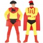 O casal Super-heróis cómicos original e engraçado para se disfraçar com o seu parceiro